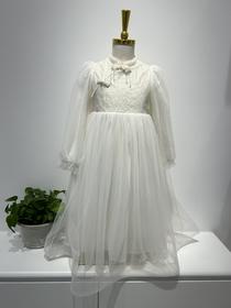 【汪小荷中式童装】B8F|汉服女童24秋新款女童古风超仙公主裙 白色 160