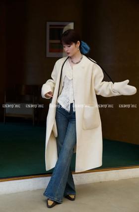 【门店同款】ENJOY冬季柔韧与共手套圆领大衣 159496693