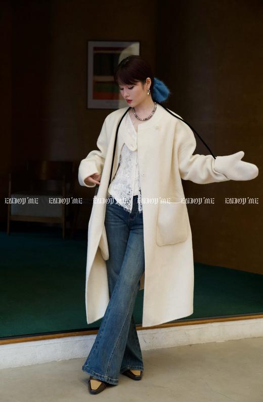 【门店同款】ENJOY冬季柔韧与共手套圆领大衣 159496693 商品图0