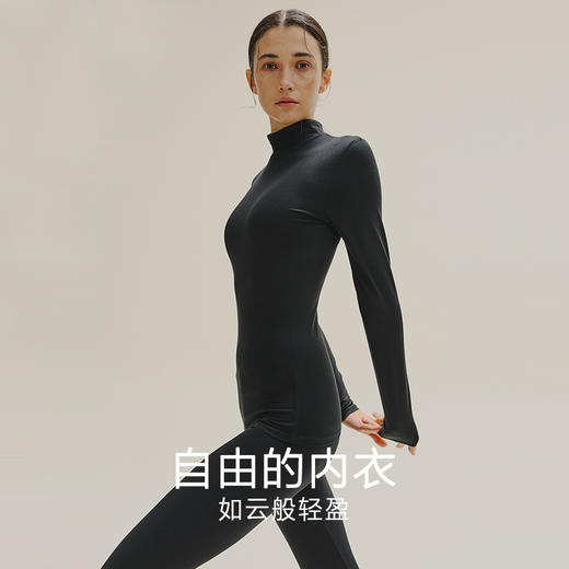 3A级抑菌保暖内衣女秋冬季中领纯棉薄款全棉毛衫内穿打底秋衣秋裤套装 商品图0