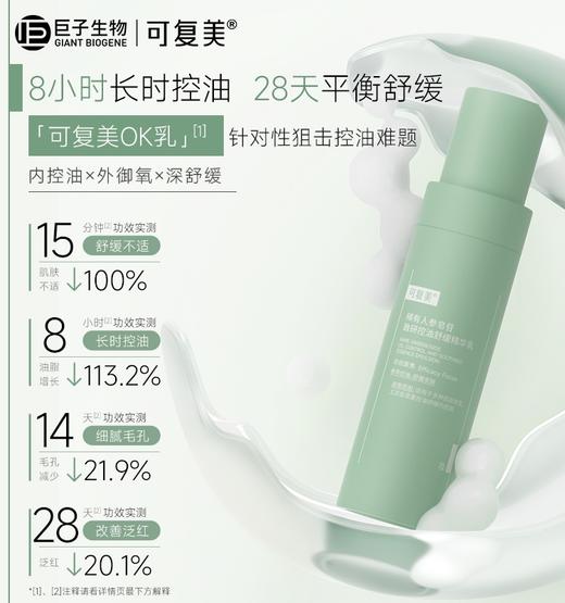 可复美稀有人参皂苷致研控油舒缓精华乳80mL/瓶（秩序乳） 商品图1
