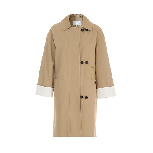 VIMAGE纬漫纪冬季新款直筒宽松翻领中长款风衣外套V2204805 商品图6