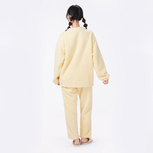 都市丽人睡衣会员精选长袖家居服仿半边绒厚女士半边绒套装LHT1N1 商品图3