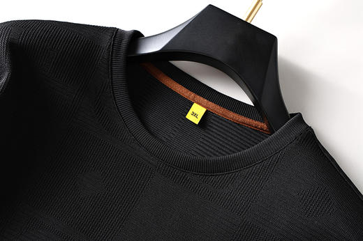 【新款DG】大依优型大码长袖卫衣圆领加肥加大肥佬休闲宽松透气上衣打底T恤 商品图3