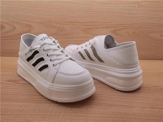 豪行秋款正品真皮小白鞋休闲舒适低跟系带运动女单鞋23327178 商品图4