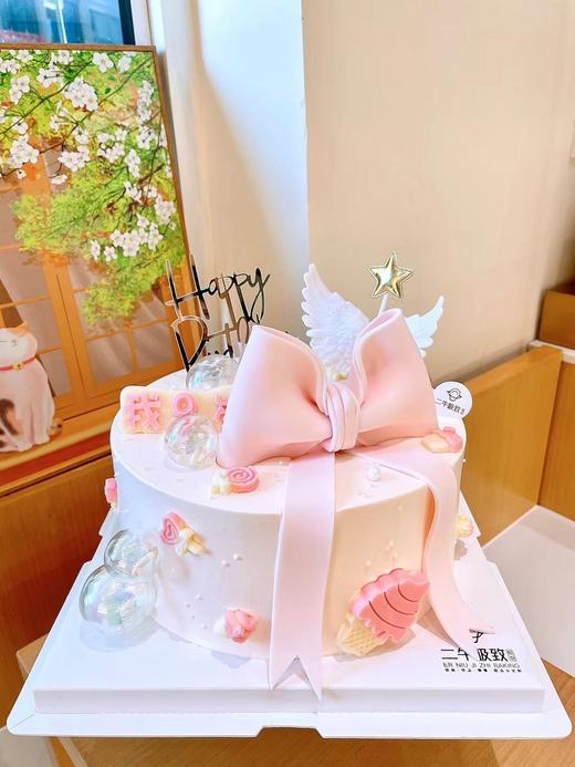 翻糖定制-粉色蝴蝶结 商品图0