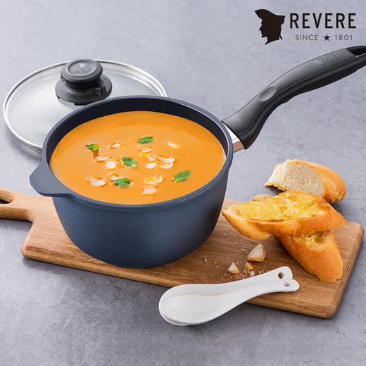 【小家电】Revere蓝宝石带盖不粘锅单柄汤锅奶锅汤锅不粘锅18cm RWS-6718C/YK HF 商品图4