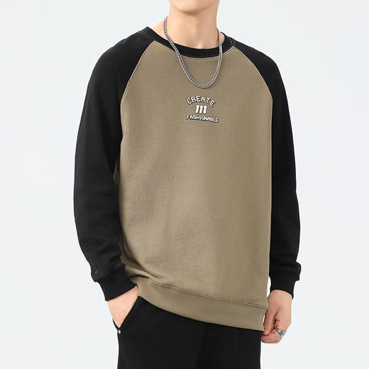 【新款DQ】大依优型大码插肩袖圆领卫衣男宽松休闲上衣胖子加肥加大男士潮流 商品图2