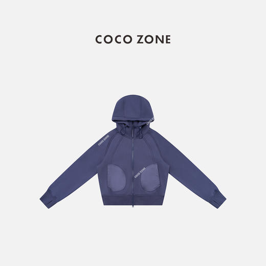 COCO ZONE 时尚连帽口袋设计外套简约休闲上衣CC1C2234 商品图0