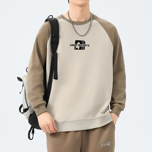 【新款DQ】大依优型大码插肩袖圆领卫衣男宽松休闲上衣胖子加肥加大男士潮流 商品图6