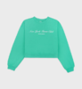 Sporty & Rich - NY Tennis Club Cropped Crewneck - Caribbean - 女装 - 卫衣 - 海蓝色 商品缩略图0