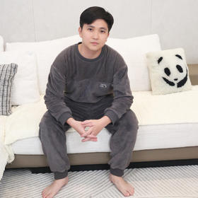 【88元1套】秋冬男士长袖长裤套头加绒家居套装-2243221