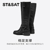 【绒里可选】星期六时髦铆钉粗跟机车牛仔靴SSC4117341/SSC4119341 商品缩略图10