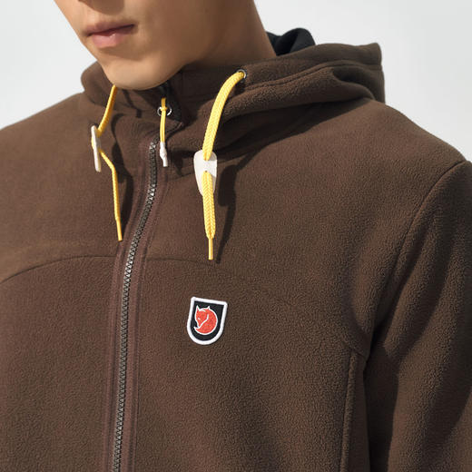 北极狐秋冬男士户外保暖舒适拉链长袖连帽抓绒夹克04242187 商品图4