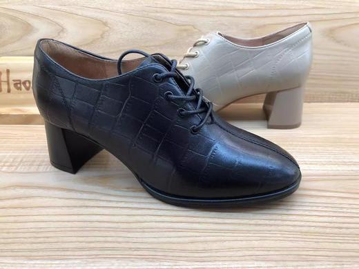 豪行时装真皮简约百搭中跟女单鞋22373512 商品图2