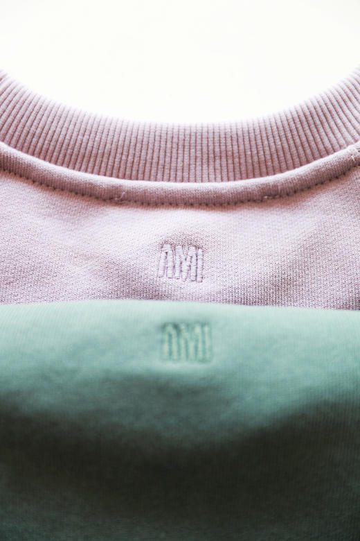 yyds慵懒感卫衣。胸口小标刺绣圆领丁香紫+古陶绿长袖外套A092768 商品图14