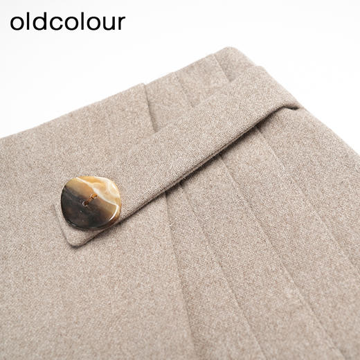 oldcolour半身裙简约时尚高腰显瘦A字百褶短裙女DL43061416 商品图2