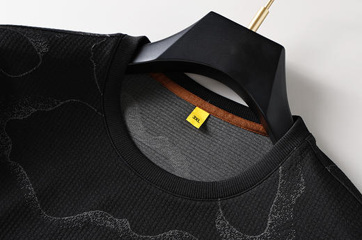 【新款DG】大依优型大码长袖卫衣圆领加肥加大肥佬休闲宽松透气上衣打底T恤 商品图3