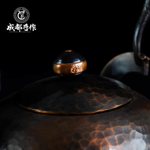成都手作【李小毛铜壶】提梁铜壶  复古功夫茶壶 非遗一体铜壶手工壶 商品图8