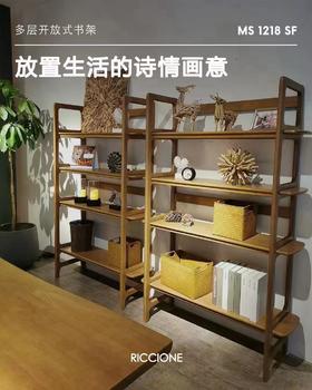 瑞吉欧多层开放式实木书架Ms1218SF（L120*D38*H180)