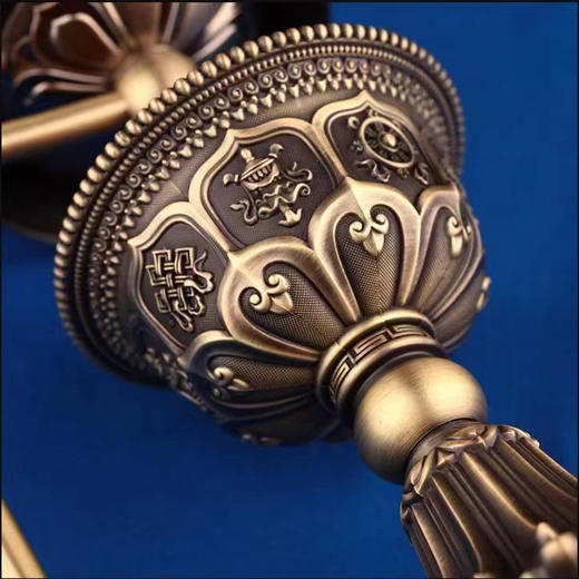 火转转经轮仁波切设计新款充电酥油灯燃灯法轮燃灯法轮咒经筒家居佛堂摆件青 商品图2