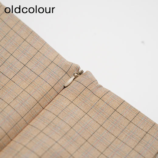 oldcolour春秋款半身裙高腰显瘦小个子减龄格子短裙女DM33061129 商品图4