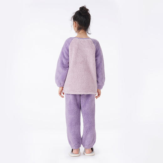 都市丽人眯雅佳睡衣超值精选长袖长毛绒厚童装法兰绒长袖长裤JHT2B1 商品图8