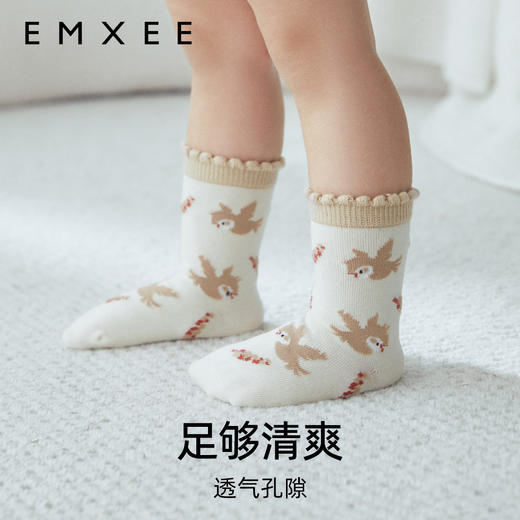 【母婴服配】嫚熙婴儿袜子春秋款新生儿松口无骨袜女秋冬可爱卡通宝宝中筒袜 商品图2