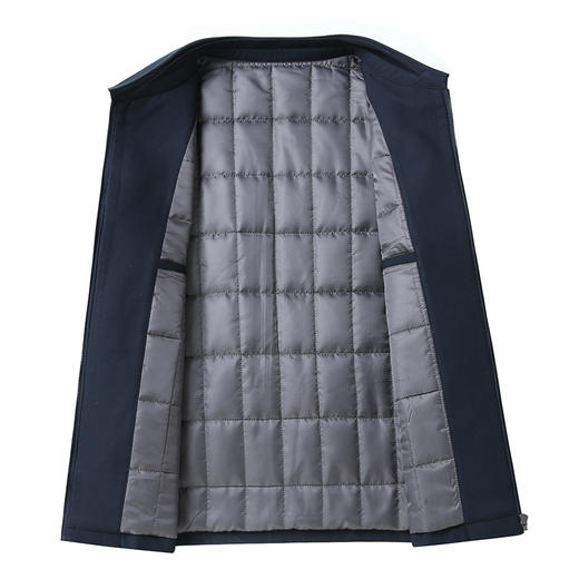 【新款DLC】大依优型大码加棉棉衣夹克翻领外套男商务休闲加肥加大夹克上衣胖子显瘦保暖 商品图7