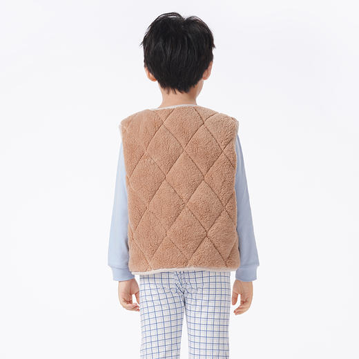 都市丽人眯雅佳睡衣夹棉系列无袖长毛绒夹棉加厚童装夹棉马甲上衣JHT7A1 商品图4