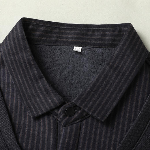 【加绒】【新款DWP】大依优型大码假两件长袖T恤衬衫领卫衣男装加肥加大体恤大号上衣胖子商务休闲 商品图6