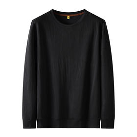 【新款DG】大依优型大码长袖卫衣圆领加肥加大肥佬休闲宽松透气上衣打底T恤