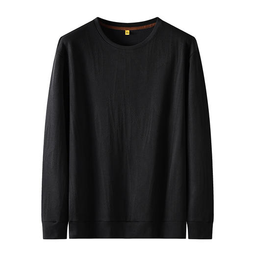 【新款DG】大依优型大码长袖卫衣圆领加肥加大肥佬休闲宽松透气上衣打底T恤 商品图0