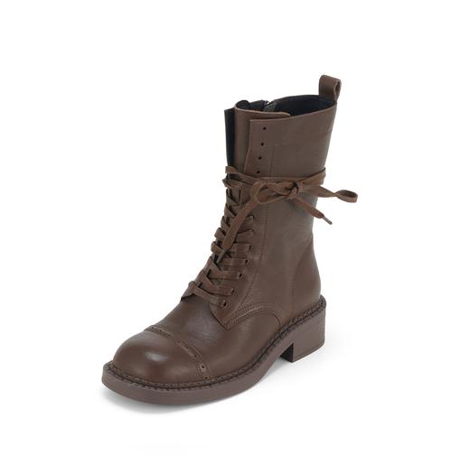 westory2024年秋冬新款优雅风厚底粗跟百搭短靴马丁靴S24DS84991 商品图2