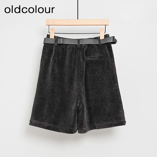 oldcolour秋冬款短裤复古气质灯芯绒高腰显瘦休闲裤女DM45071029 商品图1