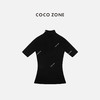 COCO ZONE 秋季设计感短袖立领针织衫百搭上衣CC2C2261 商品缩略图3