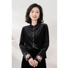 西子/【夜与蔷薇】进口韩国绒丝绒刺绣中式水晶扣衬衣上衣开衫/WTBH498 商品缩略图0