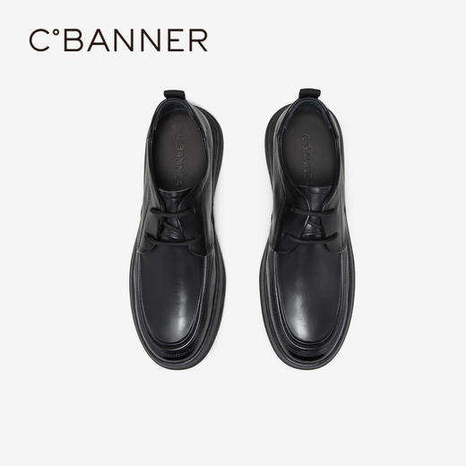 千百度男鞋商务休闲皮鞋春季百搭英伦风正装男士上班大头皮鞋A24423812 商品图2