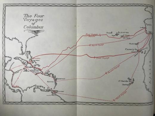 限量版毛边本！1930年 哥伦布航海记 5幅地图 布面精装16开 商品图5