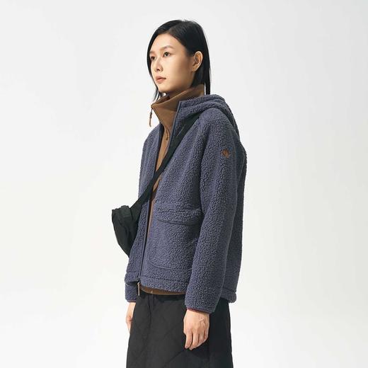 北极狐 女士连帽羊羔毛外套 2024秋冬 城市户外保暖夹克04242262 商品图4