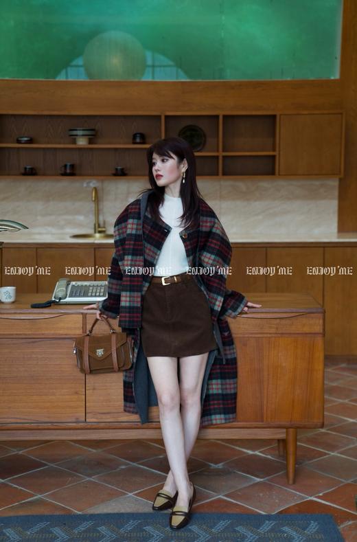 【门店同款】ENJOY冬季自由意志A字灯芯绒短半裙 159546620 商品图0