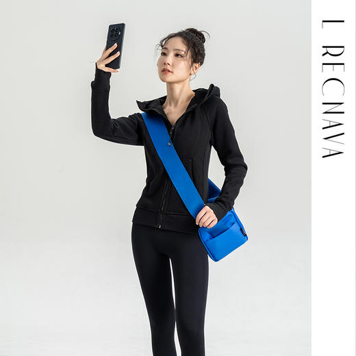 L RECNAVA [加绒卫衣] 长款拉链连帽加绒外套 全拉链方便穿脱 加宽螺纹下摆 带拇指扣 显瘦保暖 商品图5