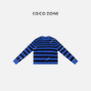 COCO ZONE 条纹设计感圆领针织衫长袖百搭上衣CC1C2228 商品缩略图0