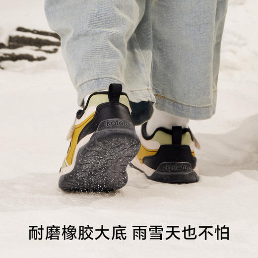 卡特兔童鞋宝宝学步鞋秋冬婴儿鞋软底防滑机能鞋加绒保暖儿童棉鞋 商品图2