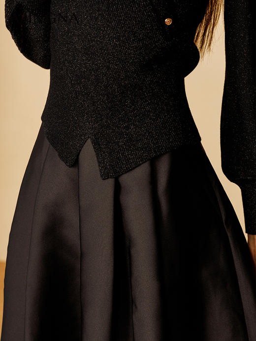 【商场同款】阿菁娜2024秋季新款不规则针织打底衫A29D301026 商品图3