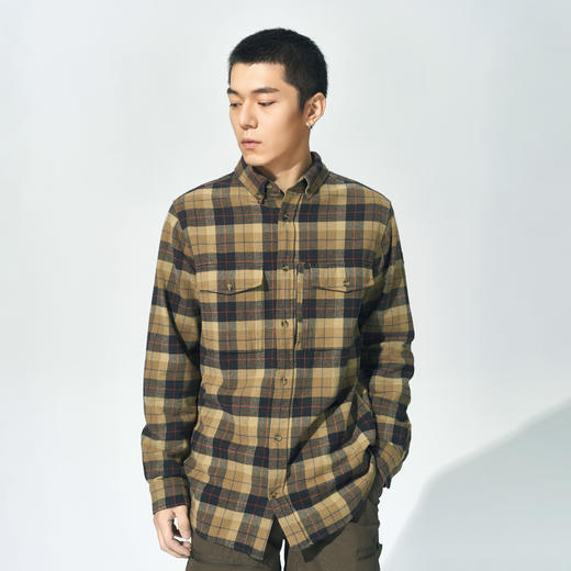 北极狐 男士长袖格子衬衫 2024新款 城市户外休闲衬衣88398 商品图0
