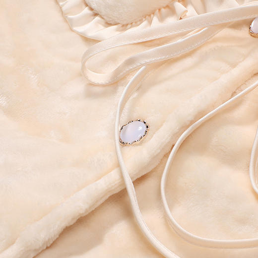 都市丽人睡衣生活家居单件袍家居服法兰绒剪花厚女士法兰绒单件袍LHT7B2 商品图5