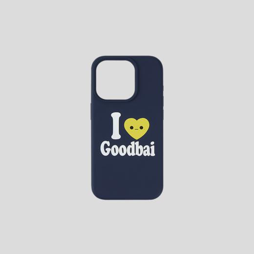 GOODBAI 爱心表情slogan印花硬底液态硅胶手机壳 商品图2
