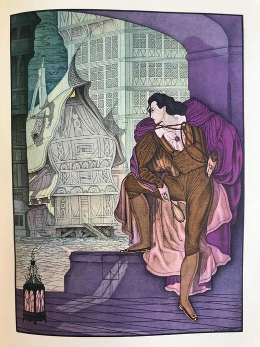 1932年 霍夫曼故事集 马里奥·拉博切塔彩色艺术插图 布面精装16开 商品图8