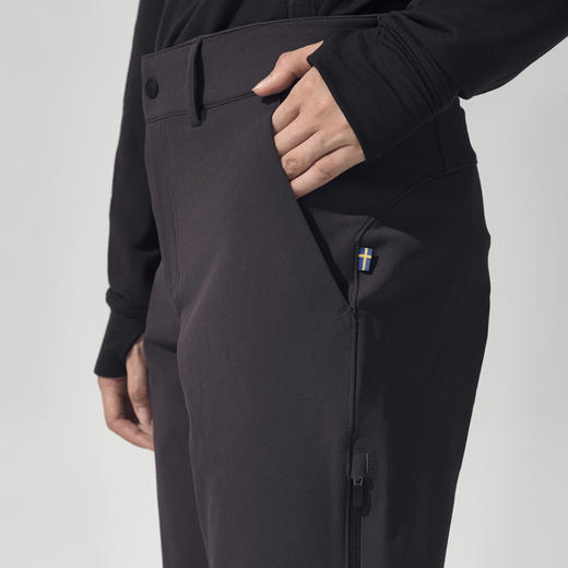 北极狐 女士户外弹力长裤 2024新款简约徒步露营休闲裤02242244 商品图4